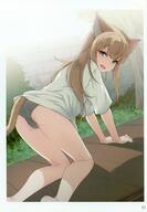 40hara animal animal_ears ass cat cat_ears cat_girl clothing ears feline female iya_na_kao_sare_nagara_opantsu_misete_moraitai kinako_(40hara) luscious.net nekomimi osakana_neko panties pantsu s safe tail underwear // 1500x2167 // 5.0MB