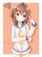 10s 1_female 1girl bad_id bad_twitter_id bangs blue_sailor_collar brown_eyes brown_hair buttons commentary_request dress female hair_ornament headpones headset kantai_collection neckerchief nonono nonono_(nononotea) nononon safe sailor_collar sailor_dress short_dress short_hair solo speaking_tube_headset twitter_username uniform white_dress yellow_neckerchief yukikaze_(kancolle) yukikaze_(kantai_collection) // 600x800 // 48.8KB