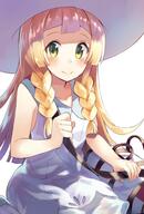 1_female 1girl bad_id bad_twitter_id bag bangs bare_arms blonde_hair blunt_bangs blush braid closed_mouth collarbone collared_dress commentary_request creatures_(company) dress duffel_bag female game_freak green_eyes handbag hat highres lillie lillie_(pokemon) long_hair mature nintendo nonono nonono_(nononotea) nononon poke_ball_theme pokemon pokemon_(game) pokemon_character pokemon_sm pokémon pokémon_sun_&_moon safe sensitive simple_background sleeveless sleeveless_dress smile solo sun_hat sundress tied_hair twin_braids white_background white_dress white_hat white_headwear // 950x1400 // 144.8KB