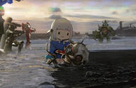 1girl 3 adeptus_astartes advarcher astra_militarum beach blue_hair blunt_bangs chaos_(warhammer) chaos_space_marine chibi closed_mouth clothing commentary crossover day fins fish_tail gawr_gura gawr_gura_ch. general hair_ornament highres hololive hololive_english medium_hair multicolored_hair multiple_others nurgle outdoors q sankaku sankaku_36251071 shark_girl shark_hair_ornament shark_tail shore smol_gura solo_focus standing streaked_hair tail two_side_up virtual_youtuber warhammer_40k water wide_shot // 3060x1980 // 6.7MB