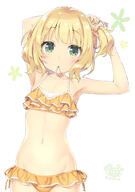 1_female 1girl adjusting_hair armpits arms_up atfbooru.ninja bikini blonde_hair blush bob_cut bunching_hair colored_nails commentary_request cowboy_shot fanart female fingernails flared_bikini flat_chest frilled_bikini frills gochiusa gochuumon_wa_usagi_desu_ka? green_eyes groin hairband kani_biimu kirima_sharo kirima_syaro long_fingernails looking_back luminocity mature mouth_hold nail_polish navel orange_bikini orange_swimsuit peko pettanko pink_nails pixiv_3439325 pixiv_54670469 questionable s safe sensitive short_hair simple_background solo stomach swimsuit swimwear tying_hair white_background おへそ かにビーム ごちうさ10000users入り ごちうさ5000users入り ご注文はうさぎですか? ぺこ ぺこ／かにビーム オレンジビキニ シャロ フレアビキニ 咥え髪留め 桐間紗路 水着 水着シャロちゃん 腋 鼠径部 鼠蹊部 // 759x1080 // 173.5KB