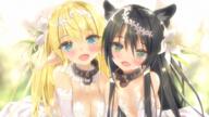 10s 1920x1080_wallpaper 2girls animal_ears aqua_eyes armwear art bangs black_hair blonde blonde_hair blue_eyes blurry blurry_background blush breasts bride cat_ears choker cleavage collar collar_(animal) cowtits danbooru-3190625 detached_collar dress duo ears elbow_gloves elf exposed_shoulders eyebrows eyebrows_visible_through_hair fang fangs female fhd flat_chest flower garrison_cap gelbooru-4322882 gloves green_eyes hair_flower hair_ornament hair_ribbon hairband happy head_wreath highres how_not_to_summon_a_demon_lord isekai_maou_to_shoukan_shoujo_dorei_majutsu isekai_maou_to_shoukan_shoujo_no_dorei_majutsu large_breasts lily_(flower) long_hair looking_at_viewer metal_collar multiple_females multiple_girls nekomimi no_bra official_art open_mouth pettanko pointed_ears pointy_ears pov questionable rem_galeu rem_galeu,_shera_l._greenwood rem_galleu ribbon safe screen_capture sensitive shera_l._greenwood shera_l_greenwood side-by-side smile tsurusaki_takahiro upper_body wallpaper wedding wedding_dress white_dress white_flower white_gloves white_hair_ornament white_hairband white_handwear white_ribbon // 1920x1080 // 3.1MB