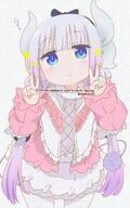 1girl adversarial_noise artist_name blue_bow blue_eyes blue_hairband bow bow_hairband capelet cardigan closed_mouth commentary_request cowboy_shot double_v dragon_girl dragon_horns dragon_tail dress_shirt hair_bow hairband hands_up highres horns kanna_kamui kobayashi-san_chi_no_maidragon long_hair long_sleeves looking_at_viewer open_cardigan open_clothes pantyhose pink_cardigan purple_hair shirt skirt solo sparkle tabayan_jigokuhen tail twintails v very_long_hair watermark white_capelet white_pantyhose white_shirt white_skirt // 1073x1710 // 805.8KB