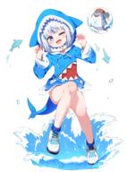 1 1girl absurdres animal_costume animal_hood bare_legs blue_eyes blue_hair blue_hoodie blush claw_pose commentary_request fins fish_tail full_body gawr_gura gawr_gura_(1st_costume) gawrgura gawrt general girl hands_up highres hololive hololive_en hololive_english hololiveen hood hood_up hoodie long_sleeves looking_at_viewer mannack mannack0106 multicolored_hair no_panties no_pants one_eye_closed open_mouth pixiv_128607472 pixiv_29759565 shark shark_costume shark_girl shark_hood shark_tail sharp_teeth shoes sidelocks simple_background smile sneakers solo streaked_hair tail teeth upper_teeth_only virtual_youtuber virtual_youtuber_1000+_bookmarks water white_background white_hair white_sneakers wink がうるぐら がうる・ぐら まんなく ウィンク バーチャルyoutuber1000users入り ホロライブ ホロライブen 女の子 // 2475x3349 // 2.3MB