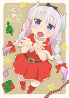 1girl atfbooru.ninja black_bow black_hairband blue_eyes blush boots bow braid capelet christmas commentary_request dated dragon_girl dragon_horns dragon_tail dress duo expressionless female female_focus full_body fur-trimmed_boots fur-trimmed_capelet fur_trim general gradient_hair hair_bow hairband highres horns kanna_kamui kobayashi-san_chi_no_maid_dragon kobayashi-san_chi_no_maidragon lavender_hair legs loli long_hair multicolored_hair open_mouth purple_hair red_capelet red_dress red_footwear samansa_ex santa_costume slit_pupils solo standing star_(symbol) tail thighs tied_hair translation_request twin_braids twintails // 1240x1748 // 1.3MB