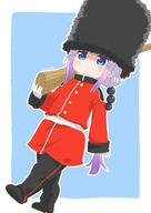 1girl atfbooru.ninja beads bearskin_cap black_footwear black_headwear black_pants blue_eyes buckingham_palace coat dragon_girl expressionless female female_focus fully_clothed general gloves gradient_hair grenadier_guards gun hair_beads hair_ornament hairband hat highres holding holding_gun holding_weapon kanna_kamui kanna_kamui_(miss_kobayashi's_dragon_maid) kobayashi-san_chi_no_maid_dragon kobayashi-san_chi_no_maidragon light_purple_hair loli long_hair low_twintails miss_kobayashi's_dragon_maid multicolored_hair multicoloured_hair on_model pants purple_hair red_coat rifle safe samansa_ex shoes soldier solo standing tabasa-ex toy_gun twin_tails twintails uniform weapon white_gloves この衣装はとてもクールでかっこいい カンナカムイ(小林さんちのメイドラゴン) タバやん地獄変 小林さんちのメイドラゴン // 1240x1748 // 824.6KB