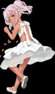1girl ahoge comandante_cappellini_(anniversary)_(kancolle) comandante_cappellini_(kancolle) dark-skinned_female dark_skin dress flower from_above from_behind full_body general green_eyes hair_flower hair_ornament jiji_(aardvark) kantai_collection long_hair looking_at_viewer looking_back multicolored_hair official_alternate_costume official_art petals pink_hair shoes skirt_hold smile solo streaked_hair third-party_source transparent_background twintails white_dress white_shoes // 471x801 // 72.1KB
