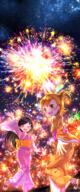 2_females 2girls ^_^ arm_up asymmetrical_hair barakamon black_hair blush brown_eyes brown_hair clip_studio_paint clipstudiopaint closed_eyes commentary_request d eyes_closed female fireworks footwear hair_ornament happy highres japanese_clothes kimono kotoishi_naru kubota_hina long_hair looking_at_viewer multiple_females multiple_girls night night_sky obi one_arm_up open-mouth_smile open_mouth orange_eyes orange_hair outstretched_hand pixiv_46013799 png_conversion ponytail pov resized resizing_artifacts ribbon robe s safe sandals sash short_hair side_ponytail side_tail sky smile standing star_(sky) starry_sky stars swordsouls tied_hair upscaled wafuku wavy_mouth yukata なるひな なんて色気ある七歳児 ばらかもん ばらかもん1000users入り 久保田陽菜 刃天 琴石なる 空に咲く大輪の花✿ 花火 // 918x2210 // 3.7MB
