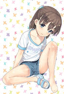 1 1_female 1girl bangs bare_legs barefoot blue_eyes blue_footwear blue_shoes blue_shorts blush brown_hair c95 clavicle clothes_writing collarbone commentary_request d denim denim_shorts eyebrows eyebrows_visible_through_hair feet female female_child footwear full_body hair_between_eyes head_tilt highres ji2x jiji jiji_(aardvark) jijis-waifus knee_up legs legwear looking_at_viewer mature open-mouth_smile open_mouth original photoshop_(medium) pixiv_72368016 point_of_view pov s safe sensitive shirt shoes short_shorts short_sleeves shorts simple_background single_shoe sitting smile solo text_on_clothes toenails white_background white_shirt // 836x1214 // 185.2KB