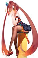 1_female 1girl < armband bangs bare_shoulders black_dress blurry blush boruboxhistory boruhis brown_legwear closed_mouth commentary_request depth_of_field destiny_child dress eyebrows eyebrows_visible_through_hair female fishnet_legwear fishnets flower footwear frown full_body hair_between_eyes hair_flower hair_ornament hair_stick hair_tie hands_on_own_face head_rest jacheongbi_(destiny_child) korean_clothes legwear long_hair looking_at_viewer mature orange_eyes point_of_view pov print_dress red_footwear red_hair s safe shiny shiny_hair shoe_dangle shoes short_dress sidelocks simple_background sitting solo strapless strapless_dress thigh-highs thighhighs tied_hair twintails v-shaped_eyebrows very_long_hair white_background いちびんな デスチャ デスティニーチャイルド 自請妃 // 1200x1846 // 1.1MB