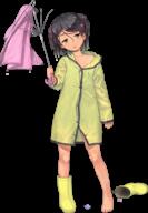 1girl asymmetrical_footwear atfbooru.ninja barefoot black_hair boot_removed boots braid broken broken_umbrella clavicle collarbone feet female full_body green_eyes jiji jiji_(aardvark) kantai_collection legs mole mole_under_eye off_shoulder official_art open_mouth pink_umbrella questionable raincoat rubber_boots s safe scirocco_(kancolle) scirocco_(kantai_collection) scirocco_(rainy_season)_(kancolle) sensitive shoes short_hair single_boot single_shoe smile solo tan tanned tied_hair transparent_background two_side_up umbrella uneven_footwear unworn_boot unworn_boots wet wet_hair yellow_boots yellow_footwear yellow_raincoat // 637x920 // 354.9KB