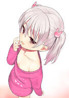 1girl bad_id bad_twitter_id bare_shoulders blush clavicle collarbone commentary_request eyebrows_visible_through_hair female flat_chest from_above general gradient gradient_background gradient_hair hair_bobbles hair_ornament highres inactive_account jiji jiji_(aardvark) jiji_aardvark long_sleeves looking_at_viewer multicolored_hair multicoloured_hair open_mouth original pettanko pink_hair s safe sensitive short_hair silver_hair simple_background smile solo tied_hair twin_tails twintails viewed_from_above white_hair // 860x1214 // 148.9KB