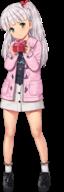 1girl bangs black_footwear black_shoes blunt_bangs blush box buttons closed_mouth clothes_writing coat eyebrows_visible_through_hair female full_body gift gift_box green_eyes grey_hair grey_skirt holding holding_gift jiji jiji_(aardvark) kantai_collection long_hair long_image long_sleeves maestrale_(kancolle) maestrale_(kantai_collection) maestrale_(valentine)_(kancolle) official_art one_side_up pink_coat s safe sensitive shoes silver_hair skirt smile socks solo tall_image transparent_background white_legwear white_socks // 306x921 // 73.5KB