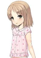 1_female 1girl bad_id bad_twitter_id brown_eyes brown_hair child commentary_request female flat_chest food_print fruit_print inactive_account jiji jiji_(aardvark) jiji_aardvark jijis-waifus mature midriff original p pettanko pink_shirt print_shirt s safe sensitive shirt short_hair simple_background smile solo strawberry_print tongue tongue_out upper_body young // 513x724 // 55.4KB