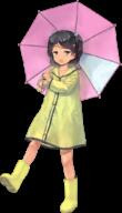 1girl black_hair boots braid clavicle collarbone female full_body green_eyes holding holding_umbrella jiji jiji_(aardvark) kantai_collection mole mole_under_eye official_art open_mouth pink_umbrella raincoat s safe scirocco_(kancolle) scirocco_(kantai_collection) scirocco_(rainy_season)_(kancolle) sensitive short_hair smile solo tan tanned tied_hair transparent_background two_side_up umbrella yellow_boots yellow_footwear yellow_raincoat // 598x1043 // 411.4KB