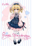 1girl black_shoes blonde_hair blue_bow blue_dress blue_ribbon blush bow closed_mouth commentary_request dot_nose dress english_text frilled_hairband frills full_body general green_eyes hair_between_eyes hairband hand_on_own_cheek hand_on_own_face heart highres idolmaster idolmaster_cinderella_girls long_sleeves looking_at_viewer pantyhose plaid_clothes plaid_skirt puffy_long_sleeves puffy_sleeves remiri_nicoeli ribbon sakurai_momoka shoes sidelocks skirt smile solo two_side_up white_pantyhose // 1448x2048 // 345.5KB