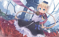 blonde_hair blue_eyes blush braid braids dress flowers fred04142 gloves hat long_hair magi_in_wanchin_basilica ribbons scarf snow winter xiao_ma // 1920x1200 // 1.4MB