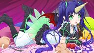1_female 1girl ahoge apple art bangs bed beelzebub_(sin_nanatsu_no_taizai) beelzebub_(the_seven_deadly_sins) black_boots black_footwear black_gloves blush boots canopy_bed chain chain_leash chains chocolate_banana collar demon demon_girl demon_wings dress ears end_card female female_focus food footwear from_side fruit gloves grapes green_eyes highres horn horns japanese_text leash legwear licking loli long_hair looking_at_viewer looking_to_the_side lying mature meat non-web_source official_art on_bed on_stomach open_mouth parted_bangs pointy_ears pov puffy_short_sleeves puffy_sleeves questionable safe sexually_suggestive short_sleeves shouji_ayumu side_view sin_nanatsu_no_taizai single_horn solo the_seven_deadly_sins thigh-highs thighhighs tied_hair twin_tails twintails white_legwear wings // 1920x1080 // 3.7MB