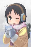 1_female 1girl 31415926535897932384626433832795 black_hair breath commentary_request earmuffs female fish mittens nichijou nishimura_(prism_engine) open_mouth pixiv_194638 pixiv_41735327 safe scarf school_uniform sensitive shark shinonome_nano short_hair tokisadame_school_uniform uniform winding_key winter winter_clothes あらゐけいいち さめさめ ニシムラ 冬 日常 日常(あらゐけいいち) 日常100users入り 東雲なの // 640x960 // 502.1KB