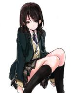 10000users入り 1_female 1girl 72 brown_eyes brown_hair female high-school_girl kirisawa_saki kr_saki krsk long_hair looking_at_viewer mature necktie pixiv_31359662 pixiv_409226 pov safe simple_background skirt solo white_background なにこれかわいい まとめ まとめと作業工程みたいなもの アゴ キャーカッコイイ! ラフ 作業工程 線画 // 662x848 // 440.9KB