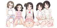 21_aspect_ratio 5_females < asymmetrical_hair barefoot black_hair blue_eyes blush bow brown_eyes brown_hair child clothes_lift dress dress_lift eyewear feet female flat_chest frown game_cg glasses golden_eyes group hair_bobbles hair_bow hair_clip hair_ornament hair_tie kneeling lingerie loli long_hair looking_at_viewer male multiple_females multiple_girls no_pants open_mouth original panchira_(kneeling) panchira_(sitting) panties pantyshot ponytail pov questionable quintet short_hair shouji_ayumu siblings side_ponytail simple_background sisters sitting skirt skirt_lift smile tied_hair twins twintails underwear white white_background young // 2400x1200 // 1.2MB