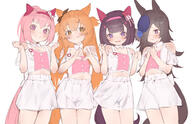 4girls @_@ alternative_costume animal_ears animal_tail bare_shoulders black_hair black_tail blue_flower blue_headwear blue_rose blush bow brown_eyes brown_hair brown_tail closed_mouth clothing clothing_cutout cowboy_shot crop_top d ear_bow ear_covers ear_ornament ear_ribbon extreme_content eyebrows female female_juvenile female_only flower hair_between_eyes hair_ornament hair_over_one_eye hairband hands_on_own_chest hands_up haru_urara_(uma_musume) haru_urara_(umamusume) hat hat_flower headwear heart heart_hands horse_ears horse_girl horse_tail juvenile landscape light-skinned_female light_skin long_hair looking_at_viewer mayano_top_gun_(uma_musume) mayano_top_gun_(umamusume) midriff multiple_girls navel nishino_flower_(uma_musume) nishino_flower_(umamusume) official_alternate_costume open-mouth_smile open_mouth orange_eyes orange_hair orange_tail pink_eyes pink_hair pink_hairband ponytail purple_eyes purple_hair q questionable red_hairband rice_shower_(uma_musume) rice_shower_(umamusume) rose sensitive shirt short_hair shorts shoulder_cutout simple_background sketch skirt smile standing straight-on symbol-shaped_pupils tail tied_hair tilted_headwear tongue tongue_out twitter.com two_side_up uma_musume_-_pretty_derby umamusume v-shaped_eyebrows very_long_hair white_background white_shorts white_skirt x_hair_ornament xaea_xp xeae_exp // 1535x992 // 824.9KB