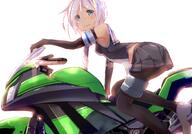 10s 1_female 1girl absurdres armadillo-tokage armwear bare_shoulders black_legwear black_pantyhose black_skirt blue_eyes braid breasts commentary_request detached_sleeves elbow_gloves eyebrows eyebrows_visible_through_hair female from_side gloves ground_vehicle hair_between_eyes hair_over_shoulder highres in_profile kantai_collection kawasaki legwear long_hair looking_at_viewer mature motor_vehicle motorcycle ninja_(motorcycle) on_vehicle pantyhose parted_lips photoshop_(medium) pleated_skirt point_of_view pov safe satou_daiji school_uniform sensitive shirt silver_hair simple_background single_braid skirt sleeveless sleeveless_shirt small small_breasts solo teeth tied_hair umikaze_(kancolle) umikaze_(kantai_collection) uniform vehicle very_long_hair white_background white_hair // 4856x3398 // 616.6KB