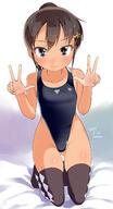 18 1_female 1girl 2d_art archway_of_venus artist_name ass ass_visible_through_thighs bangs bare_arms bare_shoulders bed_sheet bikini black_swimsuit blush brown_legwear brown_thighhighs clavicle closed_mouth collarbone dated double_v explicit explicit_content eyebrows eyebrows_visible_through_hair female gluteal_fold hair_between_eyes hair_clip hair_ornament hair_tie hairclip high_ponytail highleg highleg_swimsuit highres kneeling legwear loli looking_at_viewer micro_bikini nsfw one-piece_swimsuit original original_character panties photoshop_(medium) pixiv_60644 pixiv_73593438 ponytail pov r-18 safe smile solo swimsuit swimwear tan tanned thigh-highs thighs tied_hair underwear v yone_kinji yonekinji young オリジナル オリジナル1000users入り パンツ マイクロビキニ ロリ 与根金次 週末イラスト1124～0309 // 800x1477 // 128.9KB
