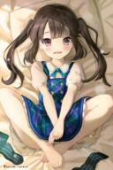 1girl akira_tooru barefoot blush brown_eyes brown_hair commission d dress loli long_hair looking_at_viewer lying on_back ongeki open_mouth pinafore_dress plaid_clothes plaid_dress school_uniform sensitive shinonome_tsumugi short_sleeves skeb_commission skirt sleeveless sleeveless_dress smile solo suspender_skirt suspenders toes twintails user_usnt3532 v_arms アキラトオル@お仕事募集中 オンゲキ ジャンパースカート ツインテール ロリ 制服裸足 女の子 東雲つむぎ 裸足 足指 // 1280x1920 // 3.4MB