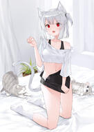 1_female 1girl 2d animal animal_ears animal_tail anime anime-pictures.net anime_girls artwork bare_shoulders bed bedsheet black_skirt blush cat cat_ears cat_girl cat_tail catgirl catperson cats clavicle collarbone crop_top dduck_kong digital_art digital_media dndmgpgpd ears fang fang_(fangs) fangs feline female female_focus fringe furry girl hair_between_eyes hand_up indoors kneeling lee_seok_ho light_erotic looking_at_viewer mammal midriff miniskirt navel nekomimi no_shoes off_shoulder one_side_up open_mouth open_skirt original panties pantsu paw_pose pencil_skirt pixiv_id_17178734 point_of_view portrait_display pov red_eyes s safe sensitive shirt short_hair silver_hair skirt socks solo stomach tail tall_image thighs underwear vertical white_legwear white_panties white_shirt white_socks white_underwear オリジナル3000users入り 女の子 猫 猫耳 獣人 // 1414x2000 // 369.7KB