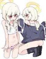 #内海アオバ生誕祭2025(;&acute;&forall;｀) 1 1girl 2025 2d_art anc4008 aoba_(blue_archive) ass back_view black_jacket blonde_hair blue_archive camisole commentary_request explicit female flat_chest from_behind halo jacket loli low_twintails medium_hair multiple_views navel panties panty_pull pearlgang_e pink_panties pixiv_132870605 pixiv_15153796 questionable simple_background solo squatting stomach twintails underwear white_background white_camisole yellow_halo ぷげe_pearlgang_e ブルアカ ブルーアーカイブ 内海アオバ 女の子 // 2766x3554 // 3.1MB