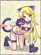 1girl 2d_art 3 all_fours animal_ears animal_hands animal_lingerie animal_tail antipopper artist_logo ass bell black_bra black_clothes black_panties black_underwear blonde_hair blush bra breasts bridal_garter cat_cutout cat_ears cat_girl cat_lingerie cat_paws cat_tail choker cleavage_cutout clothing clothing_cutout contentious_content elementary elementary_(lolipope) fake_animal_ears fake_tail female flat_chest frilled_bra frilled_choker frilled_panties frilled_thigh_strap frilled_underwear frills full_body gelbooru gelbooru_11606279 gloves green_background green_eyes high_resolution himesaka_noa jingle_bell kneeling large_filesize limited_visibility lingerie logo loli long_hair looking_at_viewer meme_attire navel noa open_mouth pantsu paw_gloves paw_pose paw_shoes paws pettanko pixiv_128217086 pixiv_13848971 sensitive shadow simple_background small_breasts smile solo tail tail_bell tail_ornament teeth thigh_strap underwear upper_teeth_only very_high_resolution very_long_hair watashi_ni_tenshi_ga_maiorita! // 2406x3164 // 10.5MB