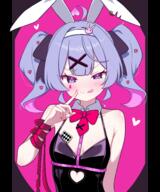 1 1girl 2d_art animal_ears bare_shoulders black_leotard blue_eyes blue_hair blush bow bowtie breasts card deco*27 detached_collar fake_animal_ears gelbooru_12005415 general hatsune_miku leotard licking_lips looking_at_viewer medium_hair pixiv_130875956 pixiv_96781624 playboy_bunny playing_card purepure rabbit_ears rabbit_hole rabbit_hole_(vocaloid) red_ribbon ribbon sensitive small_breasts smile solo tongue tongue_out twintails user_pska2738 vocaloid zing zing_(z_z_zing) ボーカロイド ラビットホール 初音ミク // 2500x3000 // 1.9MB