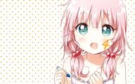 blush green_eyes namori pink_hair short_hair third-party_edit tied_hair twintails yoshikawa_chinatsu yuru_yuri // 1314x821 // 682.2KB