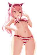 1girl animal_ears armpits backlighting bangs bare_arms bikini breasts clothing commentary_request cowboy_shot ear_covers eyebrows_visible_through_hair female flower_in_eye gibun gibun_(sozoshu) haru_urara_(uma_musume) haru_urara_(umamusume) headband headwear horse_ears horse_girl horse_tail long_hair looking_at_viewer md5_mismatch navel one_eye_closed open_mouth pink_eyes pink_hair ponytail q questionable red_bikini red_headband red_swimsuit resolution_mismatch revision safe sensitive simple_background small_breasts solo source_smaller standing stomach striped striped_bikini striped_clothes striped_swimsuit swimsuit swimsuits symbol_in_eye tail tearing_up tied_hair uma_musume_-_pretty_derby uma_musume_pretty_derby umamusume white_background yawning // 1776x2515 // 1.6MB