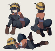 1girl 4-koma 4コマ 5 absurdres ant_girl antennae ass black_gloves black_hair boots brown_background brown_footwear clothing creation don't_get_into_trouble. female footwear furry general girl gloves gomulgong hair_over_one_eye highres inhuman_girl junkzero knees_up looking_at_viewer manga monster_girl multiple_views non-human original pantyhose red_eyes rhanfrhd_1238 safe simple_background sleeping tan_background tired_ant_(gomulgong) ケモノ モンスター娘 人外 人外娘 創作 女の子 漫画 // 4380x4107 // 2.6MB