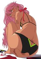 19_chisinlo 1girl adult animal_ears ass ass_cutout back bare_shoulders barefoot bikini black_bikini blush breasts butt_crack cat_ears cellphone chloe_von_einzbern chloe_von_einzbern_(swimsuit) chloe_von_einzbern_(swimsuit_avenger) chloe_von_einzbern_(swimsuit_avenger)_(second_ascension) clothing_cutout dark-skinned_female dark_skin fategrand_order fategrandorder fate_(series) feet fgo green_bikini hair_ribbon hairband long_hair looking_at_viewer looking_back orange_eyes phone pink_hair pixiv ribbon sensitive small_breasts sole soles solo swimsuit thighs toes two-tone_bikini unworn_hairband ふともも クロエ クロエ・フォン・アインツベルン クロエ・フォン・アインツベルン(水着) 尻 数字君 足裏 // 1300x1882 // 596.0KB