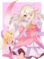 fate fatekaleid_liner_prisma_illya fate_(series) female illyasviel_von_einzbern long_hair magical_girl open_mouth pixiv_id_4660690 prisma_illya s safe smile solo uhouhogorigori // 2280x3010 // 3.1MB