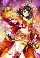 10s 1_female absurd_resolution absurdres art asymmetrical_legwear black_hair bra breasts choker cleavage collarbone dutch_angle female fujima_takuya garter grey_eyes groin hair_ornament high_resolution horns japanese_clothes looking_at_viewer luck_&_logic luck_&_logic_(tcg) luck_and_logic medium_breasts midriff miniskirt navel official_art official_card_illustration panties questionable red_skirt safe scan short_hair skirt solo tagme thigh-highs underwear very_high_resolution vividgarden weapon white_legwear white_panties white_underwear yande.re yurine_tamaki yurine_tamaki_(tranceunion) // 2873x4099 // 2.0MB