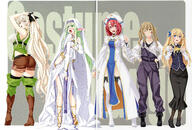 2_females 3_females alternate_hairstyle arms_up art ass black_boots black_bow black_hair_bow black_hair_ornament blonde_hair blue_eyes blue_ribbon blush boots breasts brown_eyes brown_hair brown_shorts cloak clothing_swap cow_girl_(goblin_slayer!) cross-laced_sandals detached_sleeves dress ears elf female footwear frilled_shirt_collar full_body goblin_slayer green_eyes green_hair grey_eyes guild_girl_(goblin_slayer!) hair_between_eyes hair_bow hair_ornament hair_tie hands_on_hips height_difference high_resolution hips jewelry kannatsuki_noboru knee_boots long_dress long_hair looking_at_another looking_at_viewer medium_breasts multiple_females necklace official_art one_eye_closed open_mouth overalls pantyhose priestess_(goblin_slayer!) purple_eyes questionable red_hair ribbon sandals scan shirt short_hair skirt sleeveless_outfit thigh-highs thigh_boots tied_hair twintails veil very_high_resolution white_dress white_shirt wide_sleeves wink yellow_neckwear // 3444x2325 // 2.0MB