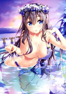1_female absurd_resolution art bare_shoulders bikini blue_eyes blue_polka_dots blueberry bow bow_bikini breast_slip breasts censor_hair cloud cloudy_sky collarbone cup drinking_glass eyes_visible_through_hair female fingernails flower food frilled_bikini frills fruit fujima_takuya grey_hair hair_between_eyes hair_bow hair_censor hair_ornament hair_over_one_breast head_wreath headdress high_resolution jewelry long_hair looking_at_viewer navel one_breast_out outdoors parted_lips partially_submerged petals pink_lips polka_dot polka_dot_bikini polka_dot_swimsuit purple_sky questionable ring scan side-tie_bikini sky solo striped_bow striped_pattern sunset swimsuit tagme tongue undressing untying very_high_resolution wet wet_hair white_bikini white_flower white_frills white_stripes white_swimsuit wreath yande.re // 2883x4096 // 1.5MB