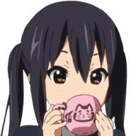 1_female cup drinking female holding_cup k-on! transparent_background // 611x611 // 507.5KB
