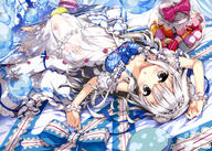 1_female absurd_resolution absurdres anime anime_girls bare_shoulders barefoot bed_sheet black_eyes bow breasts chino_kafuu cleavage collarbone dress feet female fujima_takuya gochuumon_wa_usagi_desu_ka? high_resolution loli long_hair looking_at_viewer lying lying_down on_back open_mouth original original_characters panties questionable safe scan see-through see-through_clothing silver_hair solo tagme toes transparent underwear very_high_resolution vividgarden wallhaven.cc white_dress white_hair wrist_cuffs yande.re // 5739x4082 // 3.6MB