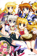 4_females ahoge armor art asteion asymmetrical_hair black_gloves blonde_hair blue_eyes blue_ribbon blush bouquet bow bowtie brown_hair brown_skirt cropped_jacket d einhart_stratos fate_testarossa female fingerless_gloves flower fujima_takuya full_body gauntlets gloves hair_ornament hair_ribbon heterochromia high_resolution highres holding holding_bouquet holding_object jacket locked_arms long_hair long_sleeves looking_at_viewer lyrical_nanoha mahou_shoujo_lyrical_nanoha mahou_shoujo_lyrical_nanoha_vivid mature miniskirt multiple_females official_art open_jacket open_mouth orange_flower orange_ribbon outstretched_hand pink_flower pleated_skirt ponytail puffy_sleeves purple_eyes red_eyes red_flower red_neckwear ribbon school_uniform shirt short_sleeves side_ponytail silver_hair simple_background skirt smile st._hilde_academy_of_magic_uniform sweater takamachi_nanoha takamichi_vivio thigh-highs tied_hair twintails uniform very_long_hair vivio white_background white_legwear white_ribbon white_shirt yellow_flower yellow_sweater // 1576x2338 // 797.3KB