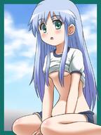 1_female blue_eyes breasts cloud cloudy_sky explicit female index looking_at_viewer nsfw sky small_breasts wariza young // 600x800 // 299.5KB