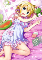 1_female absurd_resolution art bare_legs barefoot bed bed_sheet blonde_hair blue_eyes blue_frills blue_nightgown breasts clock collarbone d dress eyebrows_visible_through_hair feet female frilled_nightgown fujima_takuya hair_between_eyes hair_ornament hair_scrunchie heart high_resolution laki_station large_breasts layered_nightgown legs light_blue_eyes looking_at_viewer low_twintails nightgown nijikawa_laki notebook on_bed open_mouth pillow pink_bed_sheet pink_lips pink_pillow pink_polka_dots pink_ribbon poking polka_dot polka_dot_bed_sheet polka_dot_nightgown polka_dot_scrunchie print_pillow ribbon safe scan scrunchie smile solo spaghetti_strap star strap_slip striped_pattern striped_ribbon stuffed_animal stuffed_frog stuffed_toy tagme tied_hair tongue twintails very_high_resolution white_frills white_hair_ornament white_nightgown white_polka_dots white_scrunchie white_stripes // 2876x4093 // 1.6MB