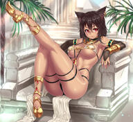 1_female 3 6eab0652c92b258c3c5cb7877154bf7e animal_ears armlet armpits ass bare_shoulders bastet_(houtengeki) big_thighs bikini black_hair blush body_jewelry bracelet bracer breasts bridal_gauntlets brown_hair cat_ears cat_smile catgirl clothing dark_skin ear_piercing earrings ears egyptian elbow_gloves facial_piercing female footwear full_body gloves hair heels high_resolution houtengeki jewelry kneepits large_ass large_breasts legs lingerie looking_at_viewer lots_of_jewelry male necklace open_\m original panties pelvic_curtain piercing plant raised_leg reclining red_eyes revealing_clothes safe short_hair sitting skimpy smile solo swimsuit tan tanned thick_thighs thigh_strap thighs thong toned underboob underwear // 1632x1500 // 673.1KB