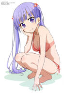 10s 1_female absurd_resolution absurdres art bangs barefoot bent_knees bikini blunt_bangs blush breasts cleavage closed_mouth feet female flower from_side front-tie_bikini front-tie_top full_body hair_flower hair_ornament hand_on_cheek hand_on_own_cheek head_tilt high_resolution highres kikuchi_ai lavender_hair legs legs_together light_smile long_hair looking_at_viewer magazine_(source) magazine_scan medium_breasts megami megami_#196_2016-09 navel new_game! official_art plaid plaid_bikini purple_eyes purple_hair questionable safe scan shadow side-tie_bikini simple_background smile solo squatting strap_gap suzukaze_aoba swimsuit thighs tied_hair toes twintails very_high_resolution very_long_hair violet_eyes white_background // 4081x5932 // 1.5MB
