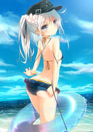ass beach bikini female kantai_collection lewd loli small_breasts swimsuit young // 1059x1500 // 1.3MB