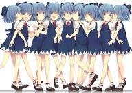 6+_females ;) ;d ^_^ blue_eyes blue_hair blush bow cheek_kiss cirno clone contentious_content dress eyes_closed fanart female footwear grin hand_on_arm hand_on_hip happy holding_close hug kiss locked_arms loli looking_at_another looking_at_viewer maki_(natoriumu) multiple_females multiple_persona one_eye_closed open_mouth pixiv safe shoes short_hair simple_background smile socks standing touhou white_background wings wink young // 1364x964 // 845.6KB
